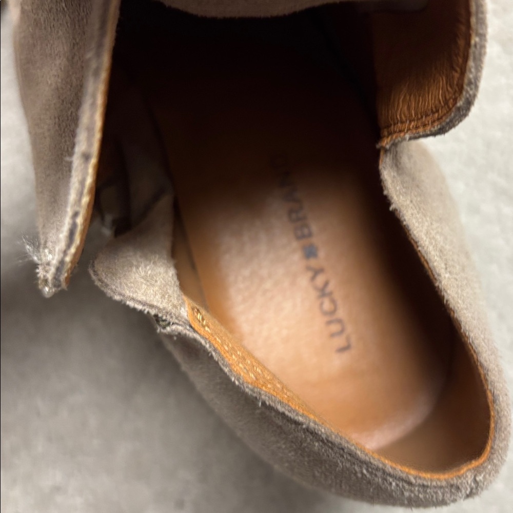 Lucky Brand Taupe Ankle Booties - Picture 2 of 7